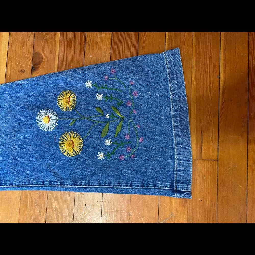 Hand embroidered rollas one of a kind, brand new condition. 32 inch inseam